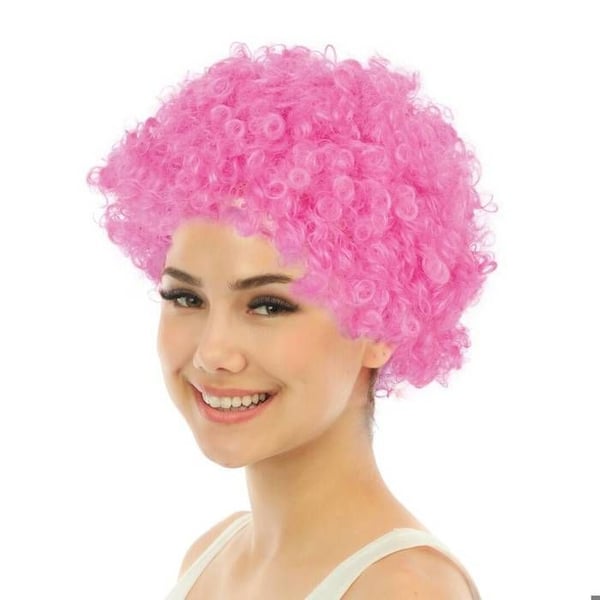 Perruque POP - kort, krulligt, Rosa