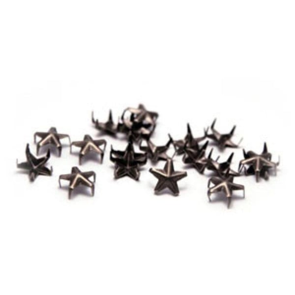 Griffes stjärna - Svart - 8mm - 40 enheter - Textil anpassning - Utan nickel