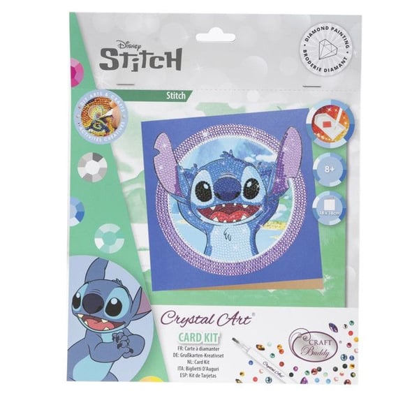 Kit Diamantmålning - KRISTALL KONST - Stygn - 18 x 18 cm - DIY Aktivitet - Från 8 År