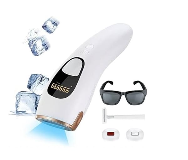 Epilator med Pulsad Ljus - Definitiv - 999,999 Blinkningar - 9 Energinal - Automatisk/Manuell Lägen