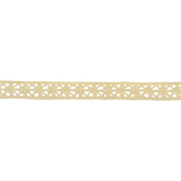 Galon spets - RAYHER - Lorena - Ekrott bomull - 1 cm x 3 m - Charm och femininitet