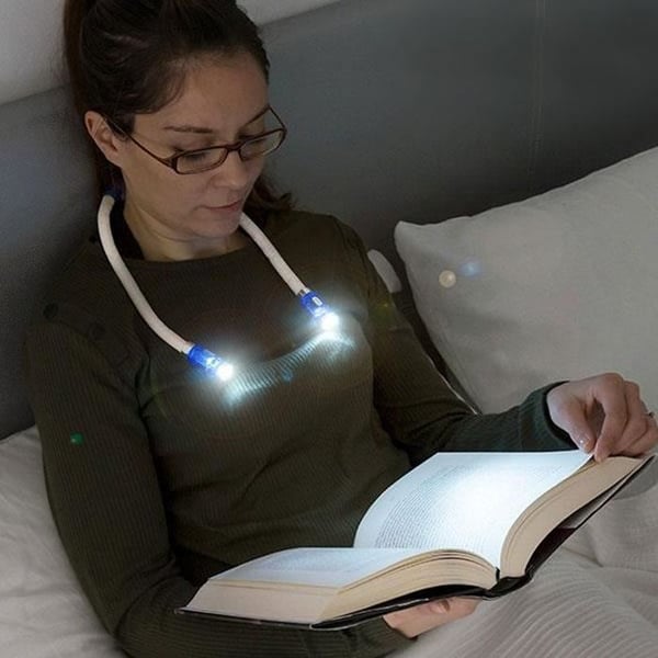 SHOP-STORY - Flexibel LED-läslampa för nackrem - Håll händerna fria för nattarbete och läsning