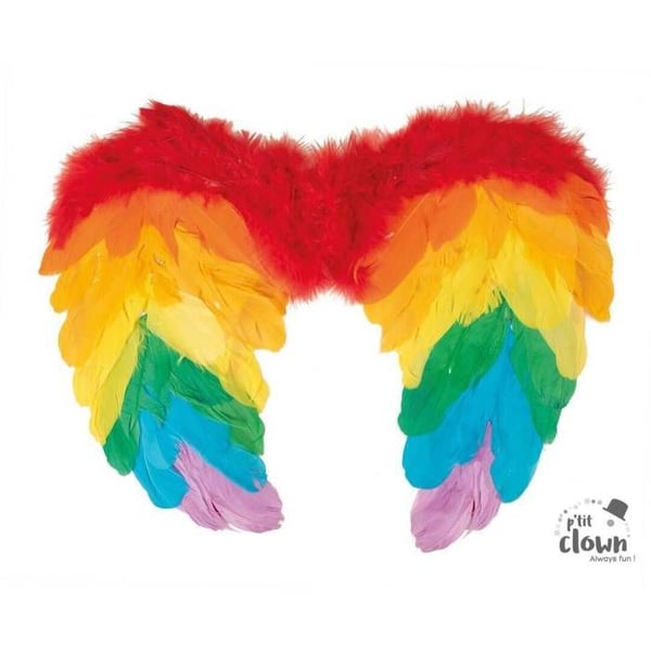 Utklädningsaccessoar - LITEN CLOWN - Änglavingar - Flerfärgad - 40 x 32 cm - Bekväm