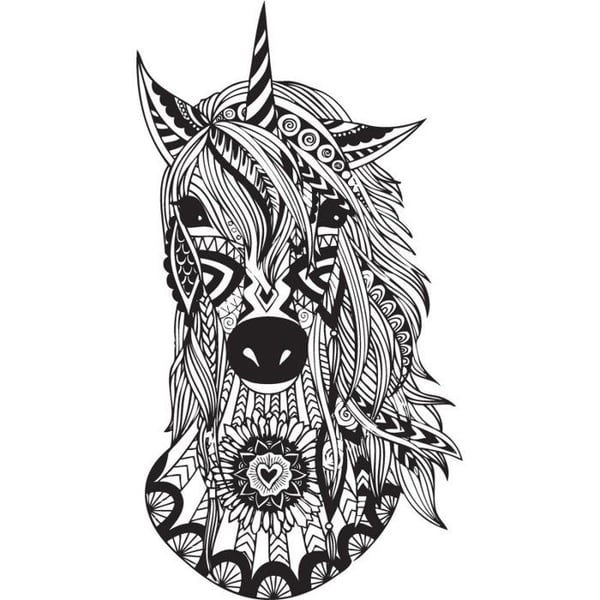 Ki-Sign - Termotransfer Unicorn Svart A4
