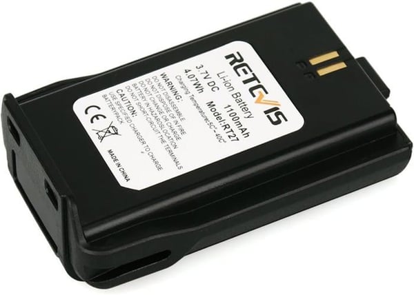 Retevis RT27 Walkie Talkie Batteri, Original Li-ION batteri, 3,7V DC 1100mAh Kompatibel med Retevis RT27 Walkie Talkies (2 st)