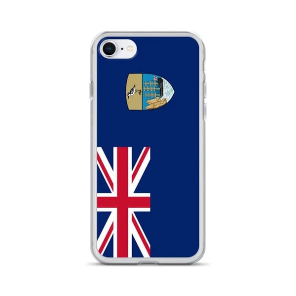 Telefonfodral - PIXELFORMA - iPhone SE 2020 - Flagga Saint Helena - Flexibel - Transparent
