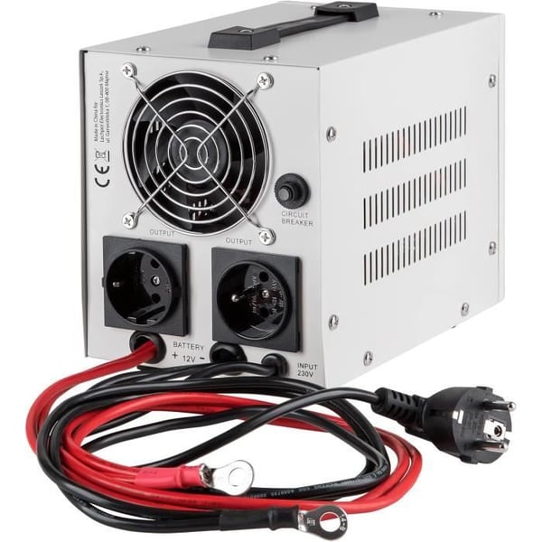 Inverter - KEMOT - PROsinus-500 - 500 W - 12 V - Ren sinuskurve