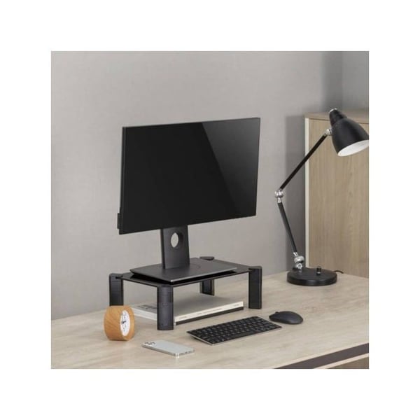 Stöd för glas - Aisens - Monitorlyft - Svart