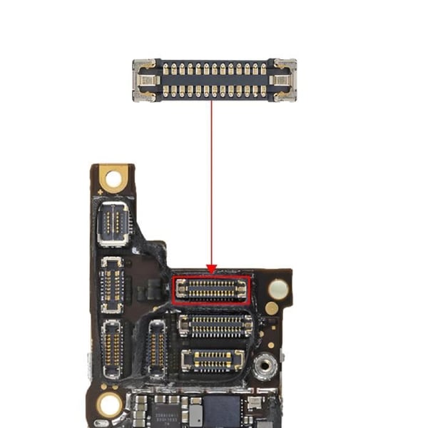 FPC Connector Bakre kamera för iPhone XR Svart