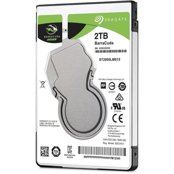 SEAGATE - ST2000LM015 - Intern hårddisk - 2 To - 5400 varv/min - 2,5"