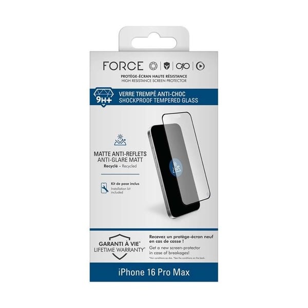 Skärmskydd i Härdat Glas 9H+ för iPhone 16 Pro Max Antireflex 2.5D Styrka Glas Transparent