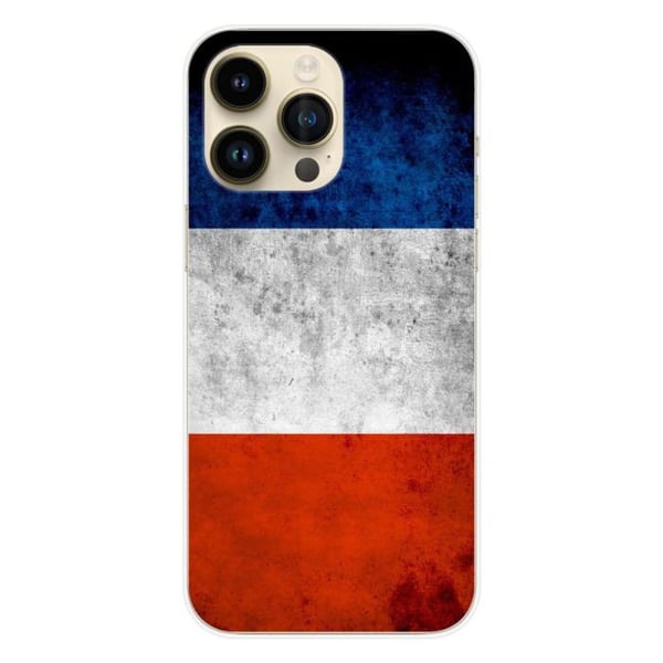 1001Coques - Silikonfodral kompatibelt med Apple iPhone 15 Pro Max - Mönster franska flaggan - Originaldesign tryckt i Frankrike