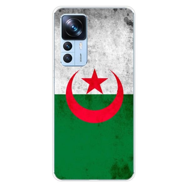 1001Coques - Silikonfodral kompatibelt med Xiaomi Mi 12T Mi 12T Pro - Mönster med Algeriets flagga - Originaldesign tryckt i Frankrike