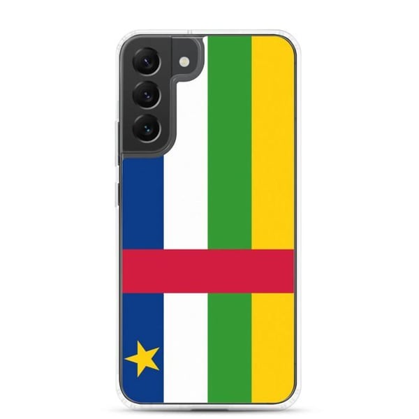 Telefonskydd - Samsung - Galaxy S22 Ultra - Flagga för Centralafrikanska republiken - Flexibel - Flerfärgad