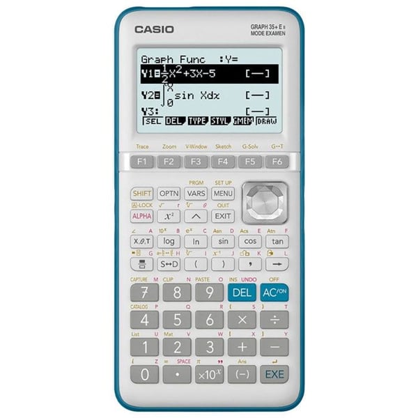 Grafritare - Casio - Graph 35+E II - Grafisk skärm - Blå färg - Batteridriven