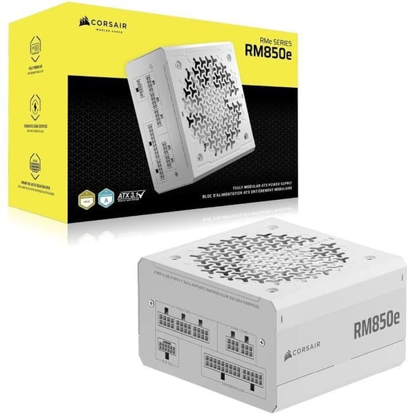 Strömförsörjning PC - CORSAIR - CP-9020293-EU - RMe White Series RM850e White - 850 W - ATX 3.1