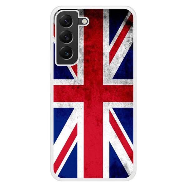 Siliconeförstärkt tryckt skal kompatibelt med Samsung Galaxy S22 Plus Englandsflagga
