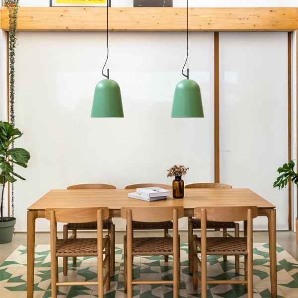 Hängande taklampa - Faro - STUDIO - Kuppel 29 cm - Grön - Stål - E27