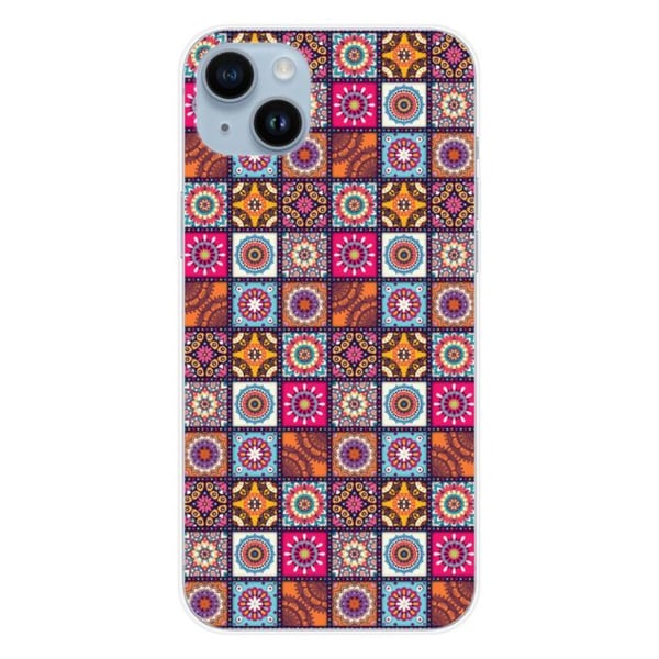Silicone-fodral - Kompatibel med Apple iPhone 14 Plus - design patchwork mandala
