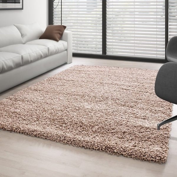 Shaggy Mat - Ayyildiz - Beige - 240x340 cm - 30 mm hög pile - Inomhus