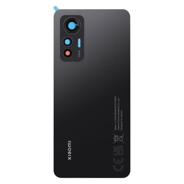 Baksida - AVIZAR - Xiaomi 12 Lite - Mörkgrå - Förenklad installation - Intern skydd
