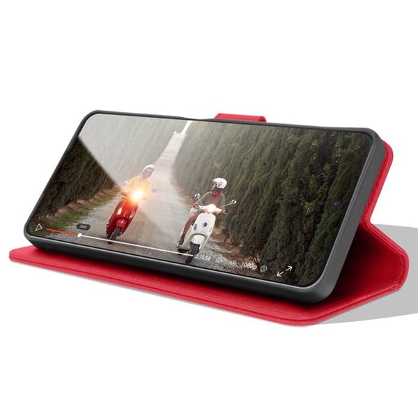 Plånboksfodral - ZANAÉ - Samsung Galaxy A25 5G - Röd - Horisontellt stöd - Magnetstängning
