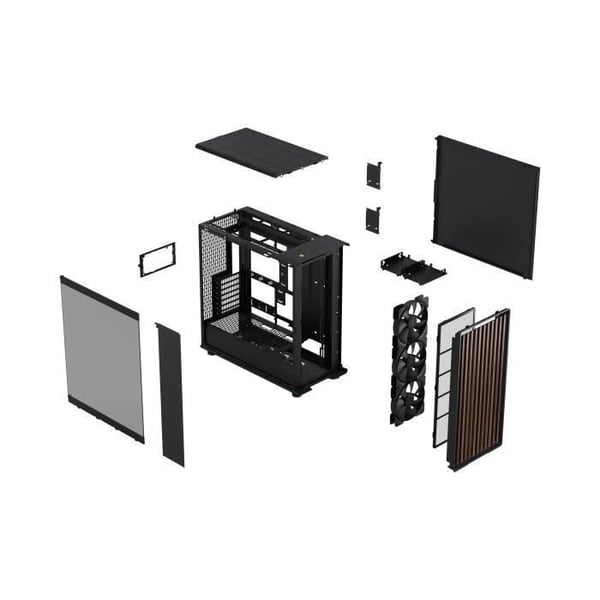 PC-chassi - FRACTAL DESIGN - North XL RC Charcoal Black TG - Svart - ATX - USB 3.1 Gen 2 Typ-C - 2xUSB 3.0