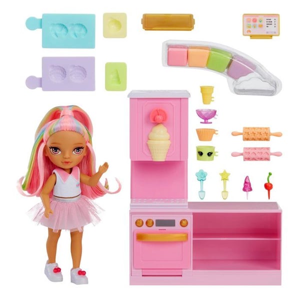 Köksaccessoarer - MERKLOOS - Rainbow High Little Compact Playset - Rosa - Docka Kandy - Modellera