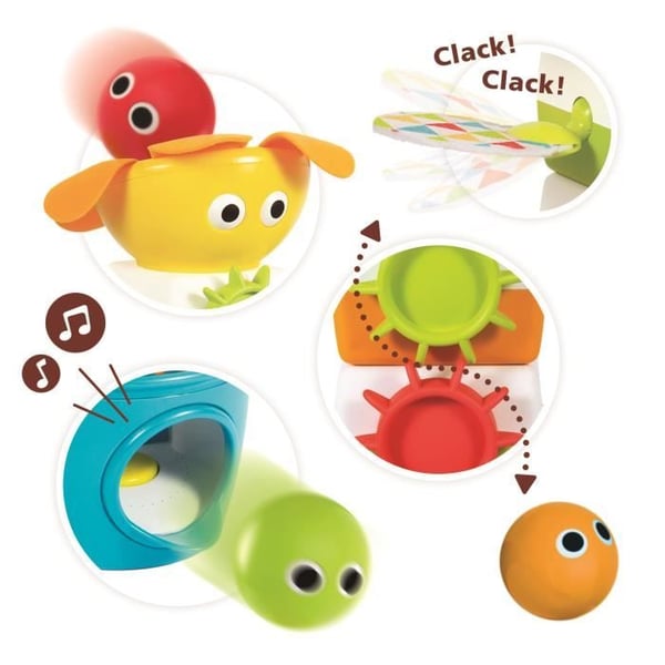 Babyleksak - Yookidoo - Tumble Ball Stacker - Blå - 12 månader