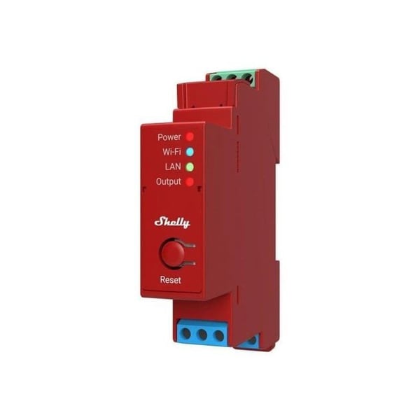 Modul Rails DIN 1 kanal WiFi - SHELLY - Shelly 1 Pro - Energimätning - 16 A - Inomhus