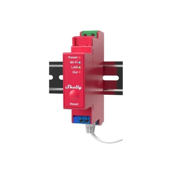 Modul Rails DIN 1 kanal WiFi - SHELLY - Shelly 1 Pro - Energimätning - 16 A - Inomhus