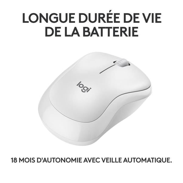 Mus - Trådlös - Logitech - M240 Silent - Vit