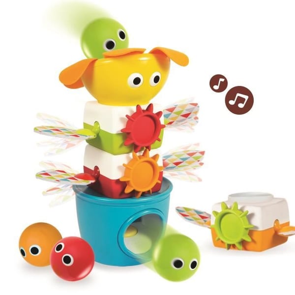 Babyleksak - Yookidoo - Tumble Ball Stacker - Blå - 12 månader