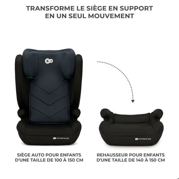 Børnesæde - KINDERKRAFT - I-SPARK - Gruppe 2/3 - 100-150 cm - i-Size