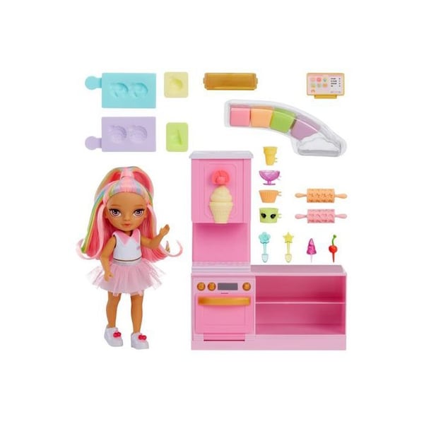 Köksaccessoarer - MERKLOOS - Rainbow High Little Compact Playset - Rosa - Docka Kandy - Modellera