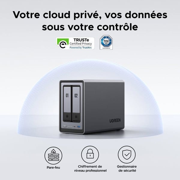 NAS-server - UGREEN - DXP2800 - 2 fack - 8 GB