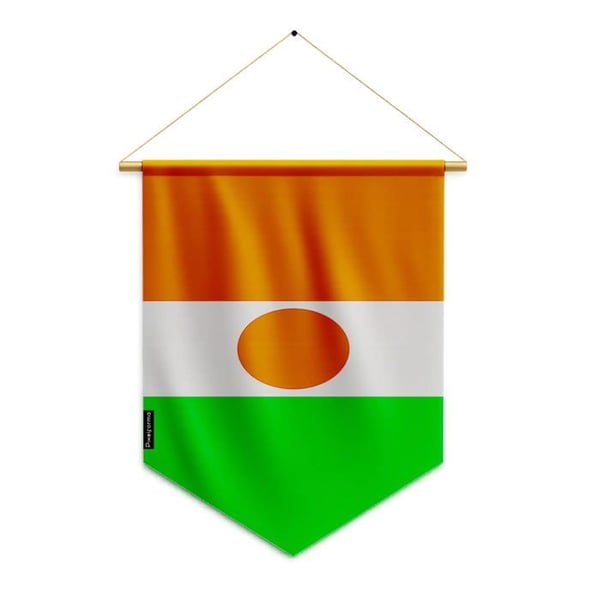 Fanflagga – Nigerflagga – 30 x 45 cm – Polyester – Att hänga – Pixelforma