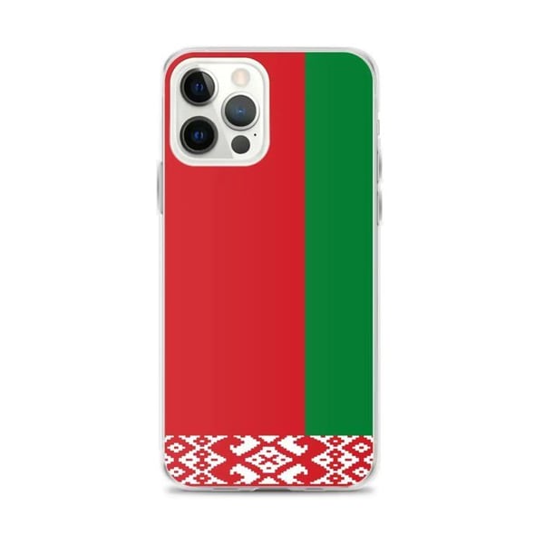 Mobilskal – Vitrysslands flagga – Kompatibel med iPhone 12 Pro Max – Svalt och stötsäkert – Pixelforma