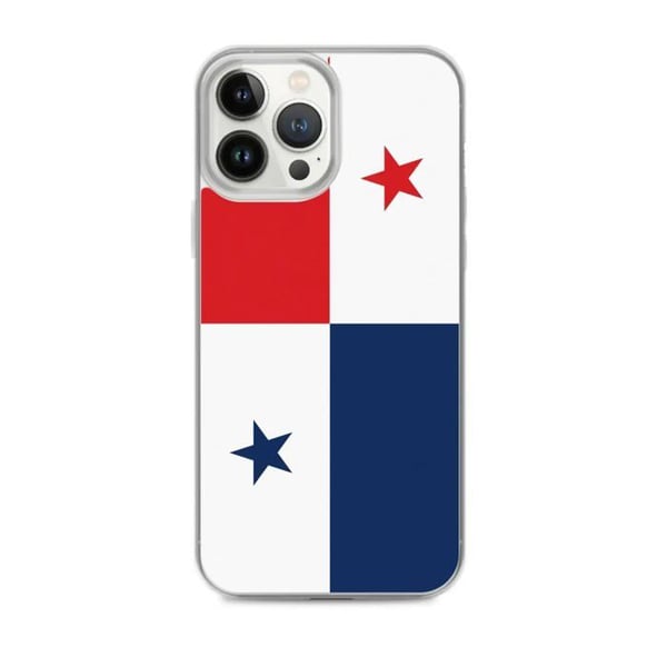 Mobilskal – Panama Flagga – Kompatibel med iPhone 13 Pro Max – Flexibelt Skydd – Hållbart och Stötsäkert - Silikon - Pixelforma