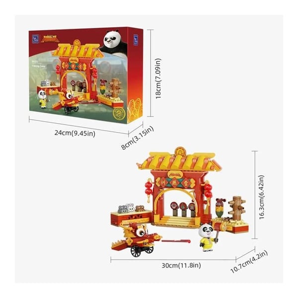 Byggsats - PANTASY - Kung Fu Panda Äventyrspark - 447 bitar - 30x16cm - Att montera själv
