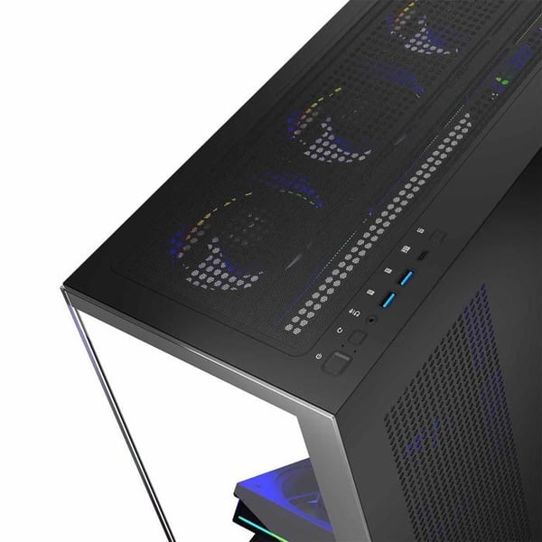 Modecom Volcano Stellar ARGB MIDI 8F -kotelo, musta