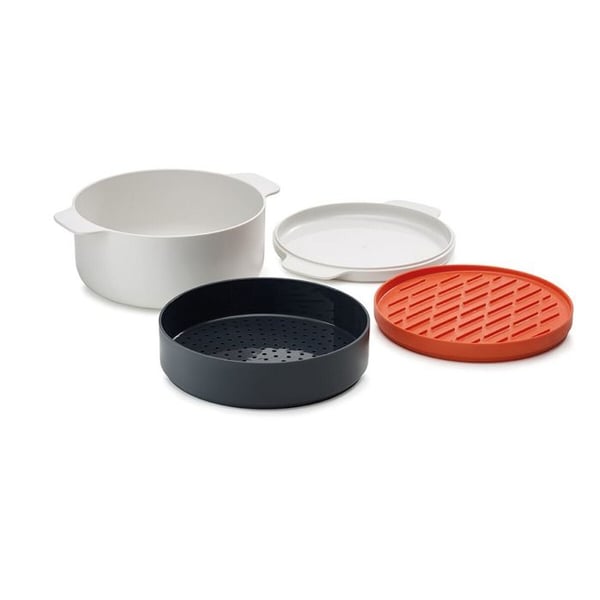 Mikrovågsugnset - Joseph Joseph - M-Kök - 4 delar - Färg Orange - Stapelbar design
