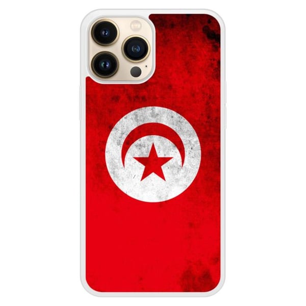 Siliconförstärkt skyddskal tryckt kompatibel med Apple iPhone 13 Pro Max Tunisiens flagga