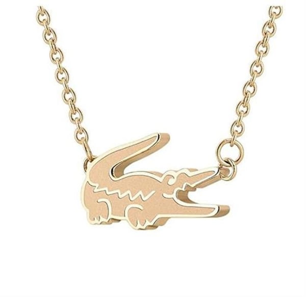 Original guldpläterad halsband för kvinnor Crocodile 2040045