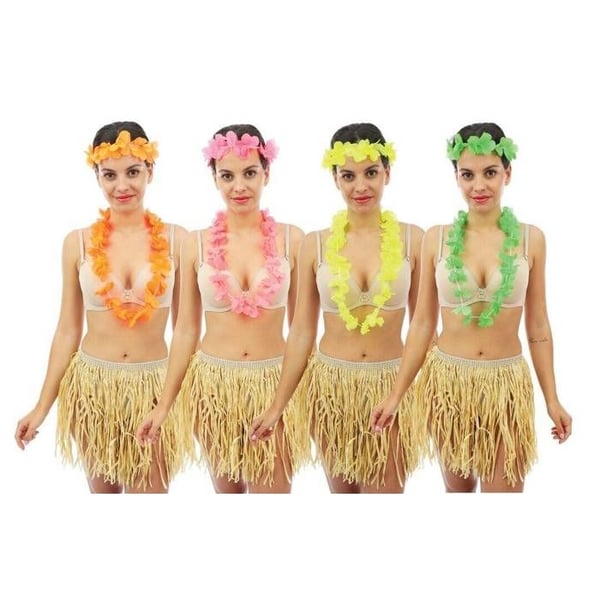 Hawaiiansk krage - fluorescerande - slumpmässig färg