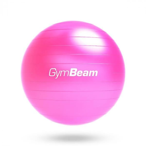 Gymnastikboll - GYMBEAM - FitBall 85 cm - Skimrande rosa - Kapacitet 200 kg - Pump inkluderad