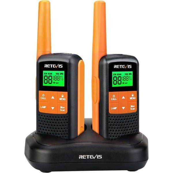 Retevis RT649 Talkie Walkie Lång Räckvidd, Uppladdningsbar PMR446 IP65 Vattentålig, talky walky med USB Bords Laddare för Camping Skidåkning