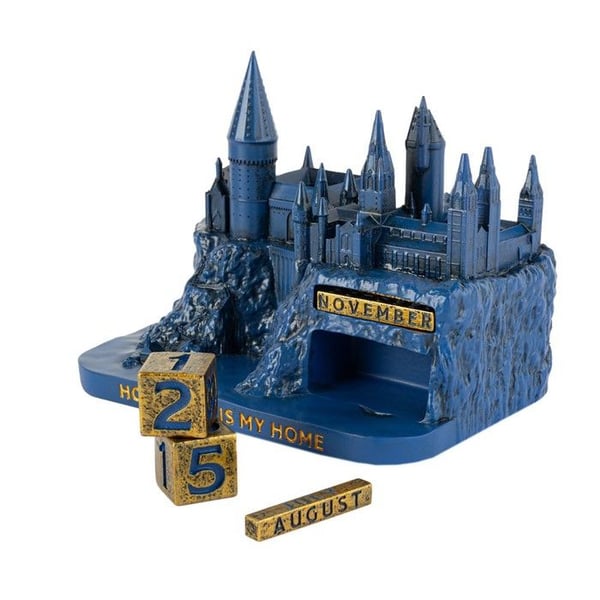 3D evighedskalender i resin - GRUPO ERIK - CP3D02 - håndmalet - blå/guld - 9x10x14 cm
