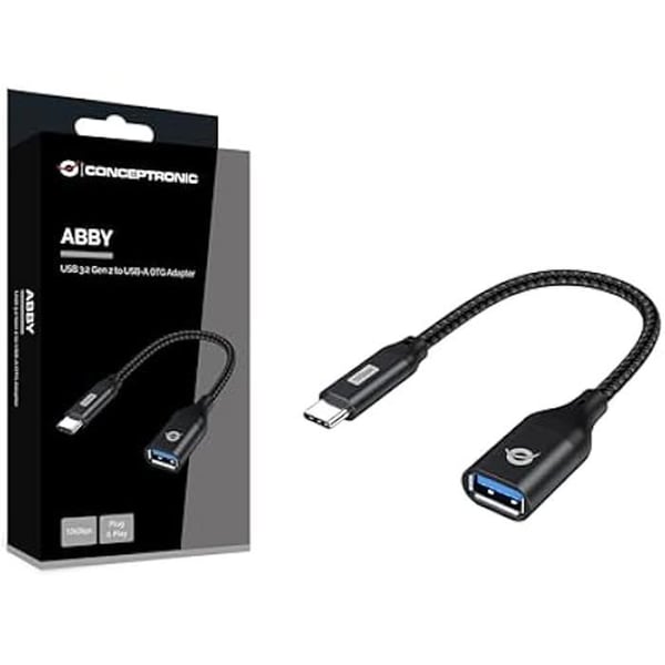 USB-C till USB-A OTG-adapter - CONCEPTRONIC - ABBY18B - 10 Gbit/s - Plug and Play - 3,0 A