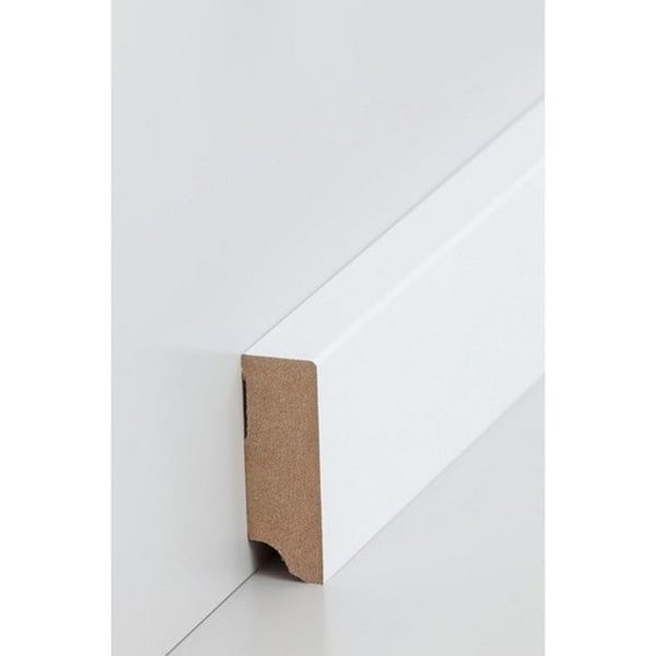 PROVISTON Sockel nr 397 MDF 19 x 58 x 2500 mm Vit att limma, skruva & spika Belagd MDF-kärna 62,5 meter | 25 stycken